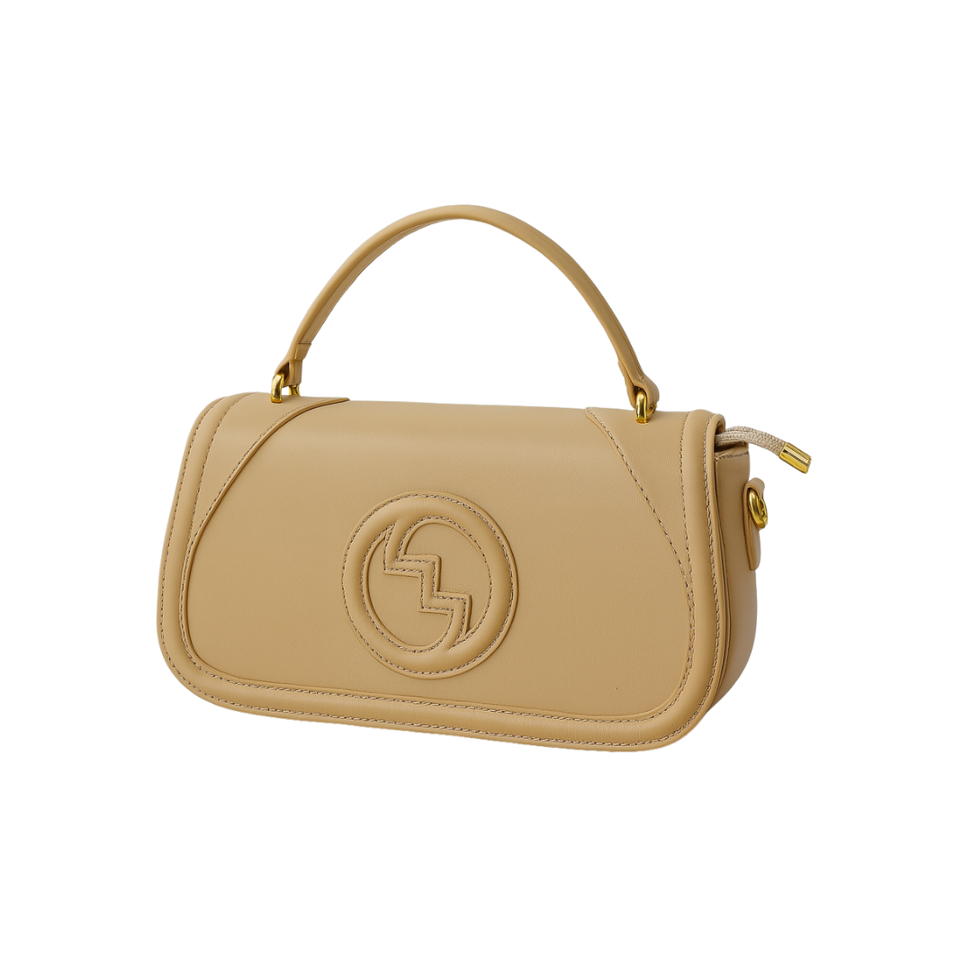 Textured Top-Handle Shoulder Bag