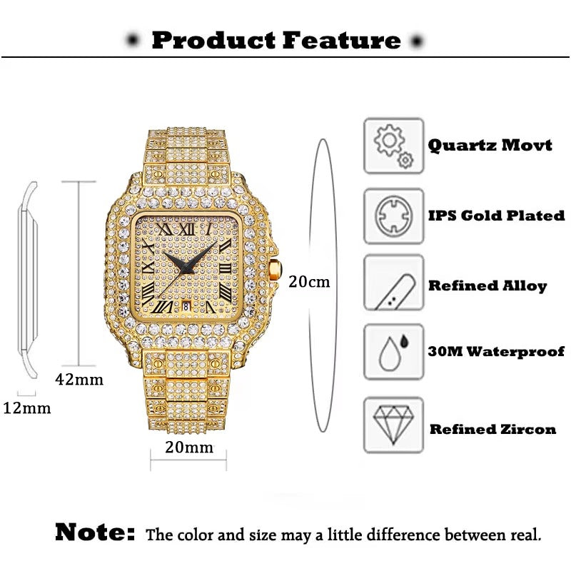 Diamond Quartz Wrist Watch