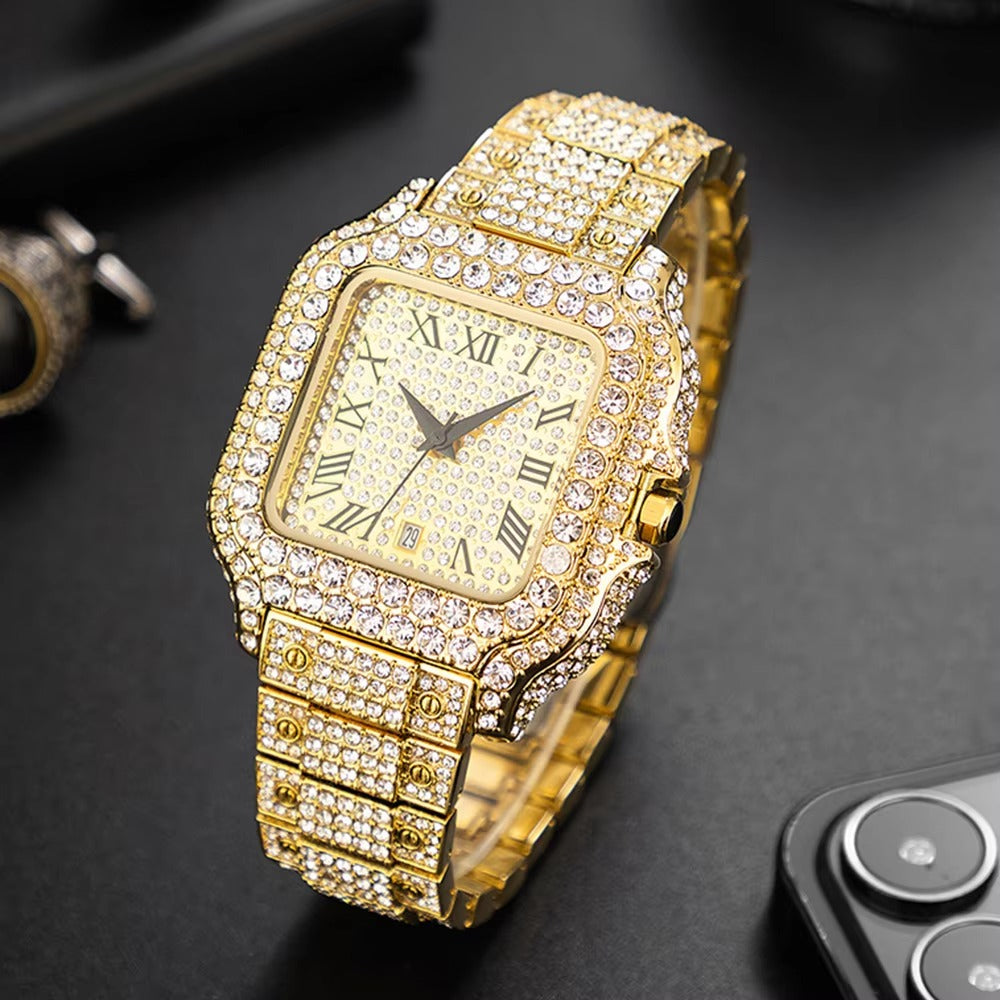 Diamond Quartz Wrist Watch